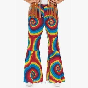 Fun Shack 70s Hippie Flare Costume Pants, Bell Bottoms Medium